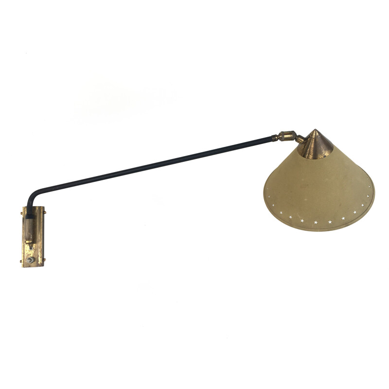 Vintage "Diablo" wall lamp by Rene Mathieu for Lunel - 1950s