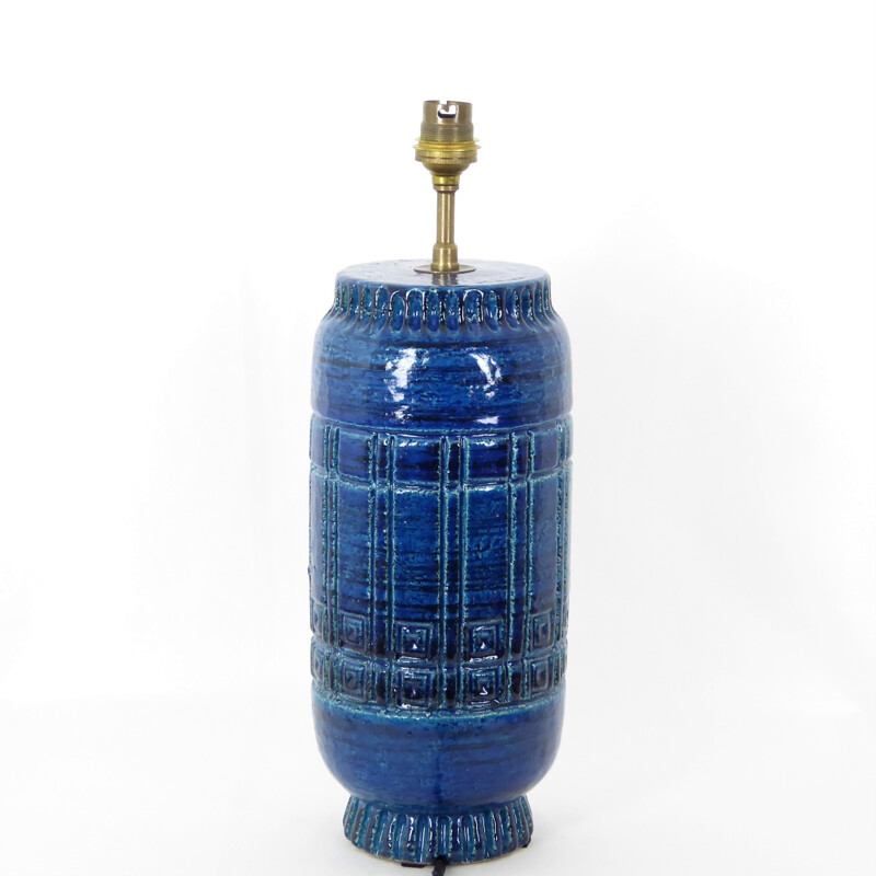 Pol Chambost Lamp, 1307 model, in blue ceramic, 1950