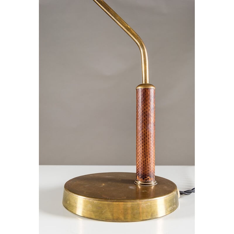 Scandinavian Desk Lamp in Brass for Ab E. Hansson & Co - 1940s
