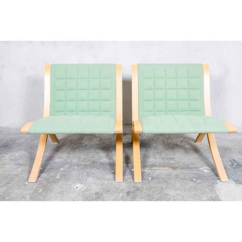Set of 2 Ax Chairs by Orla Molgaard & Peter Hvidt for Fritz Hansen - 1970s