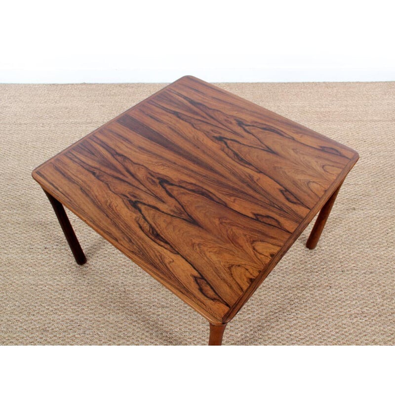 Scandinavian square Table in Rio Rosewood Colorado model - 1950s
