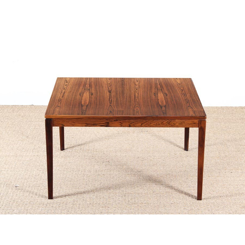 Scandinavian square table made of Rio Rosewood Colorado model - 1960s