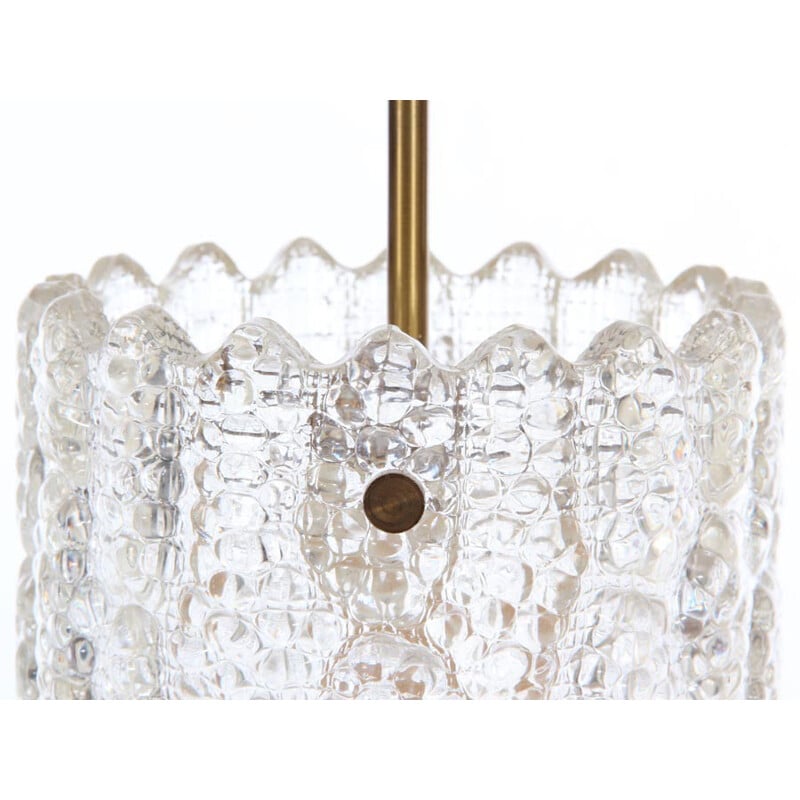 Crystal and Brass hanging lamp by Carl Fagerlund for Orrefors - 1690s