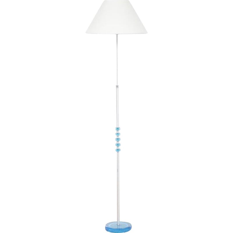 Scandinavian Floor lamp with aluminium and glass by Carl Fagerlund for Orrefors - 1960s