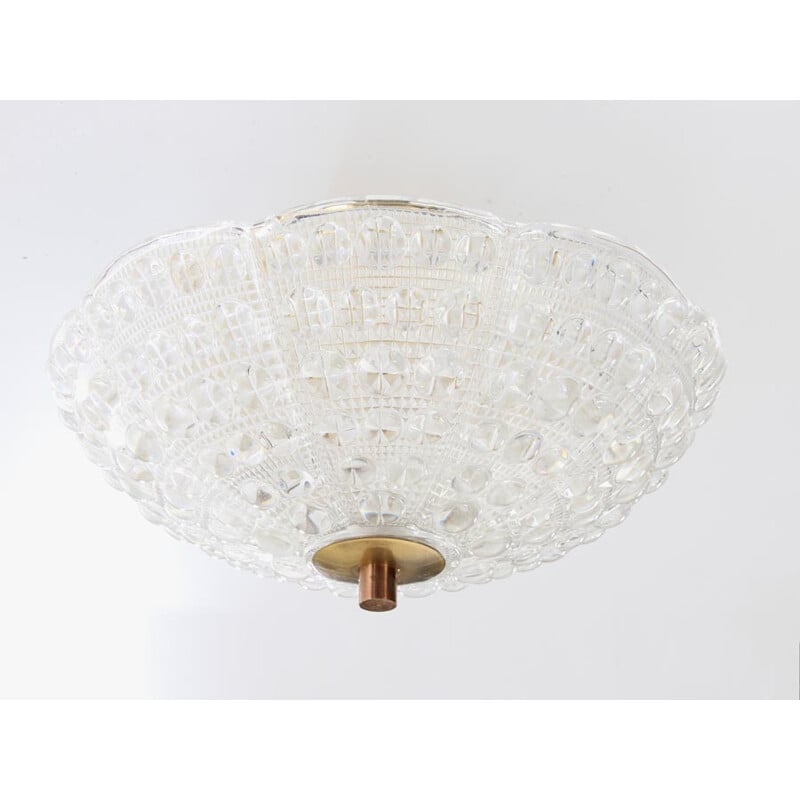 Scandinavian vintage ceiling lamp model Crystal by Carl Fagerlund for Orrefors - 1960s