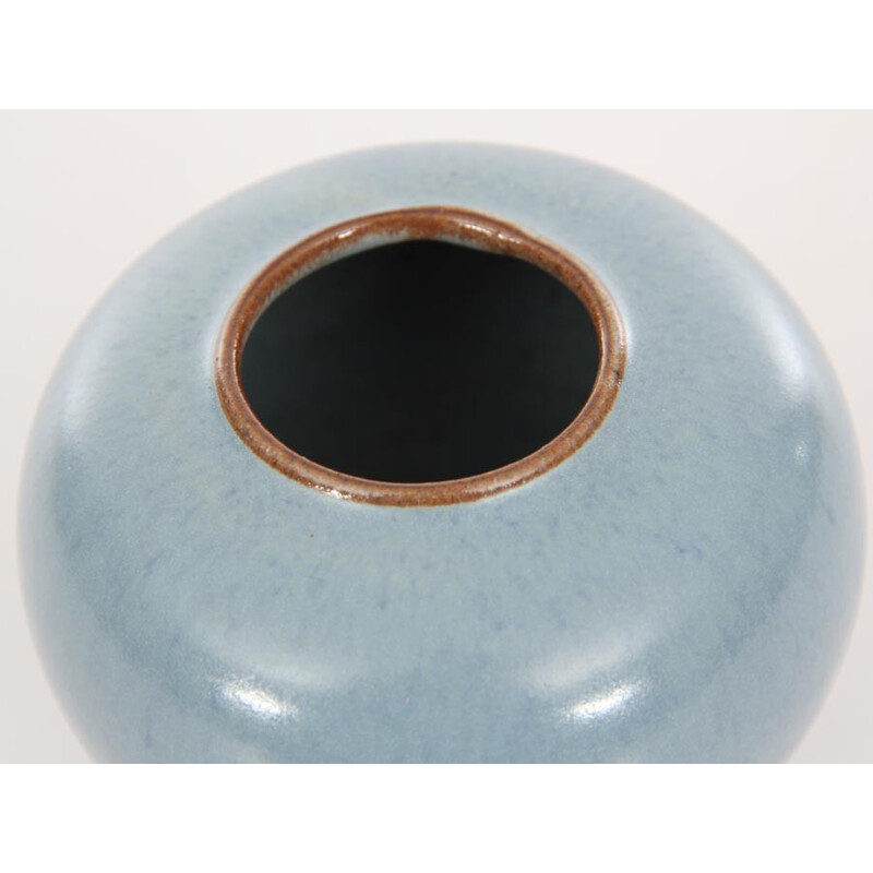 Small Scandinavian ceramic light blue Vase - 1960s