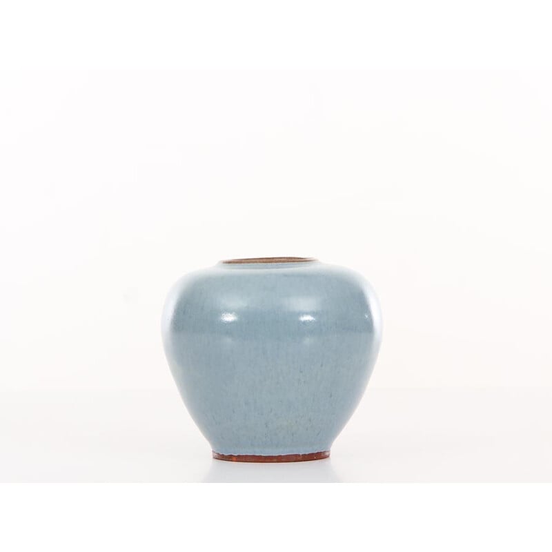 Small Scandinavian ceramic light blue Vase - 1960s
