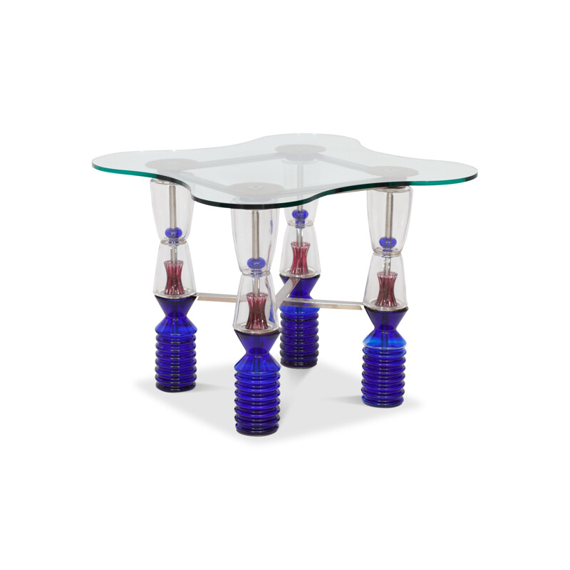 One-of-a-kind crystal gaming table from Val-Saint-Lambert by Frans Van Praet - 1990s