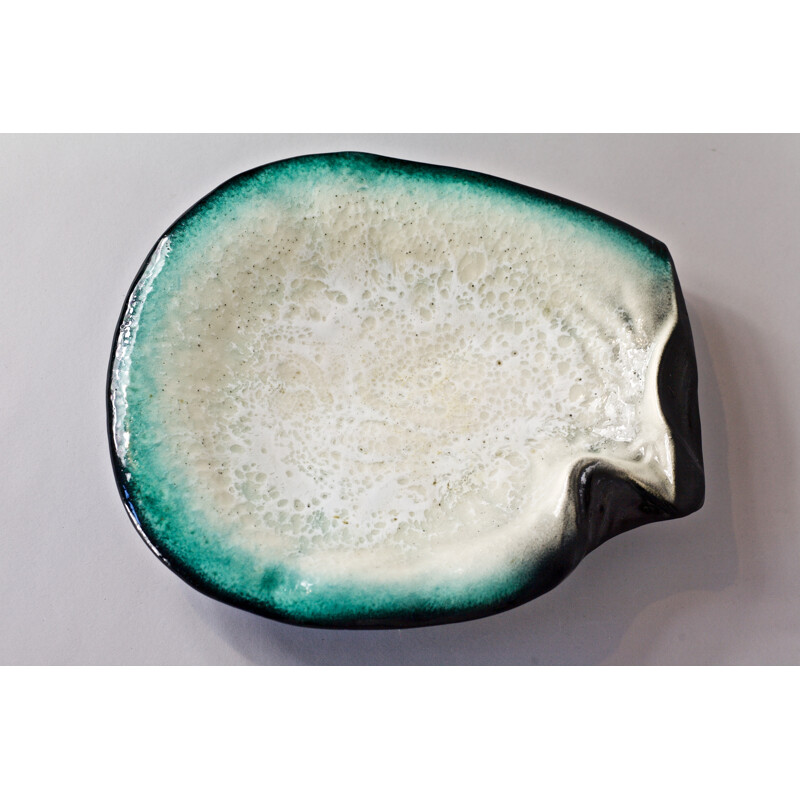 Giant oyster shape ceramic by Pol Chambost - 1960s