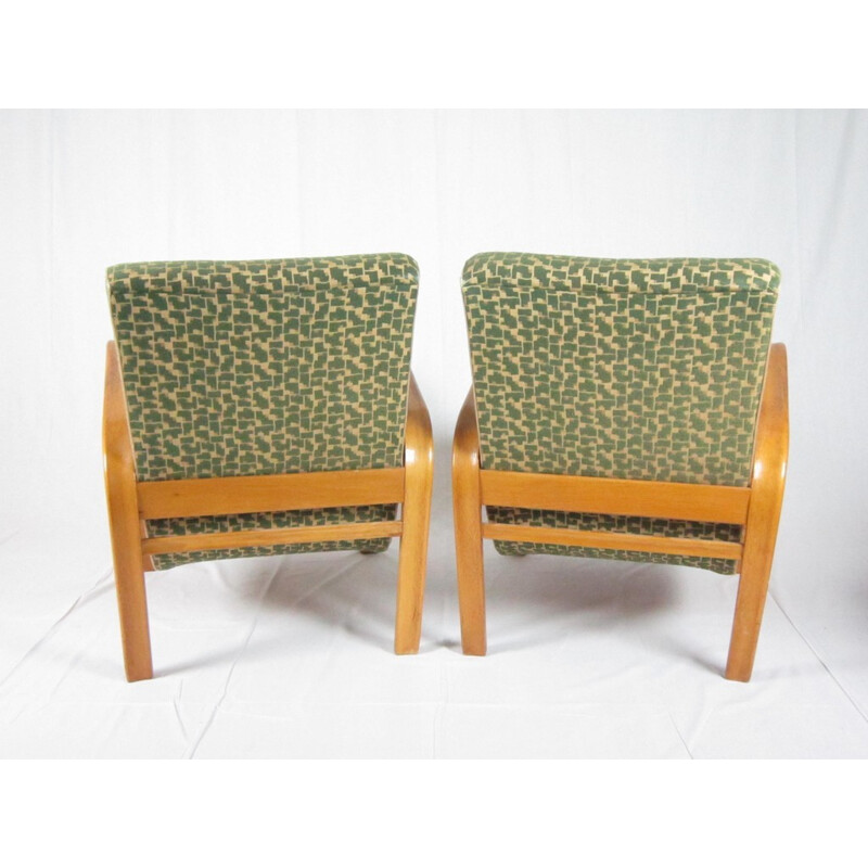 Pair of Armchairs by Jindřich Halabala for UP Závody Brno - 1940s