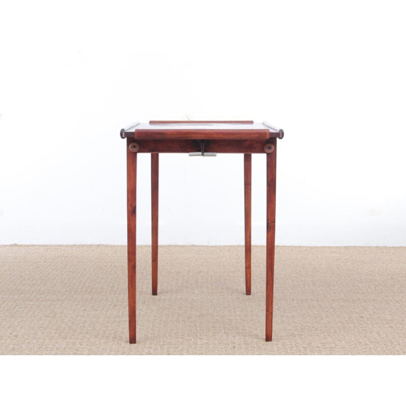 Scandinavian folding mahogany side table - 1950s