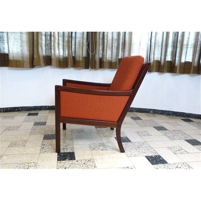 Set of 2 Mahogany Set of Club armchairs by Ole Wanscher for Poul Jeppesen - 1960s