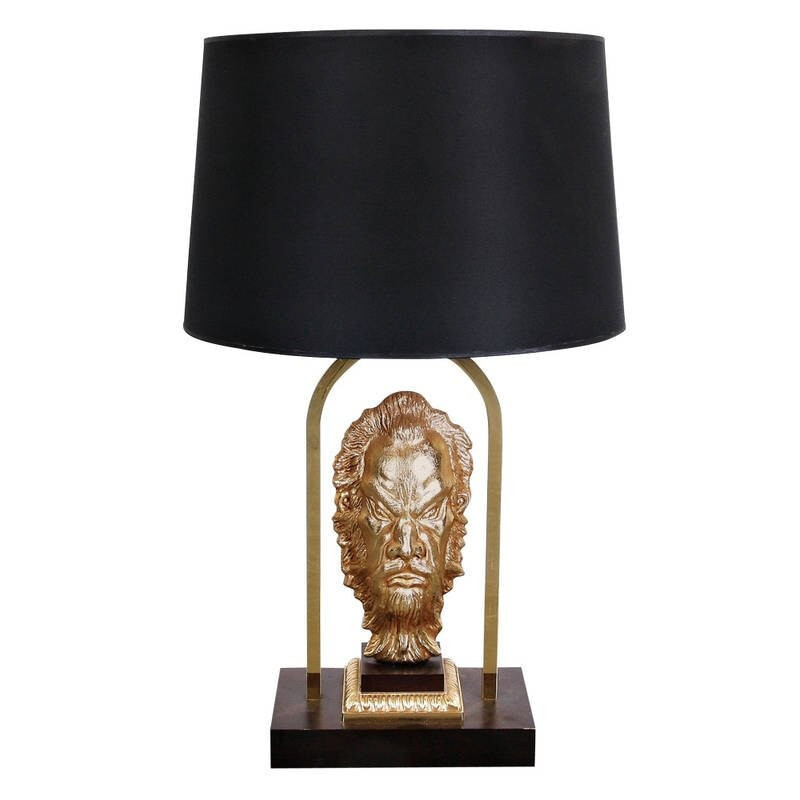 French Messing Table Lamp - 1970s
