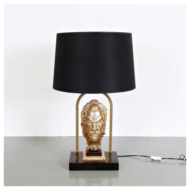 French Messing Table Lamp - 1970s