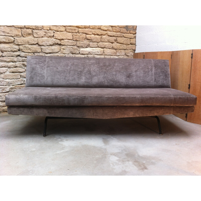 Mid century grey Daybed Sofa, Italy - 1960s