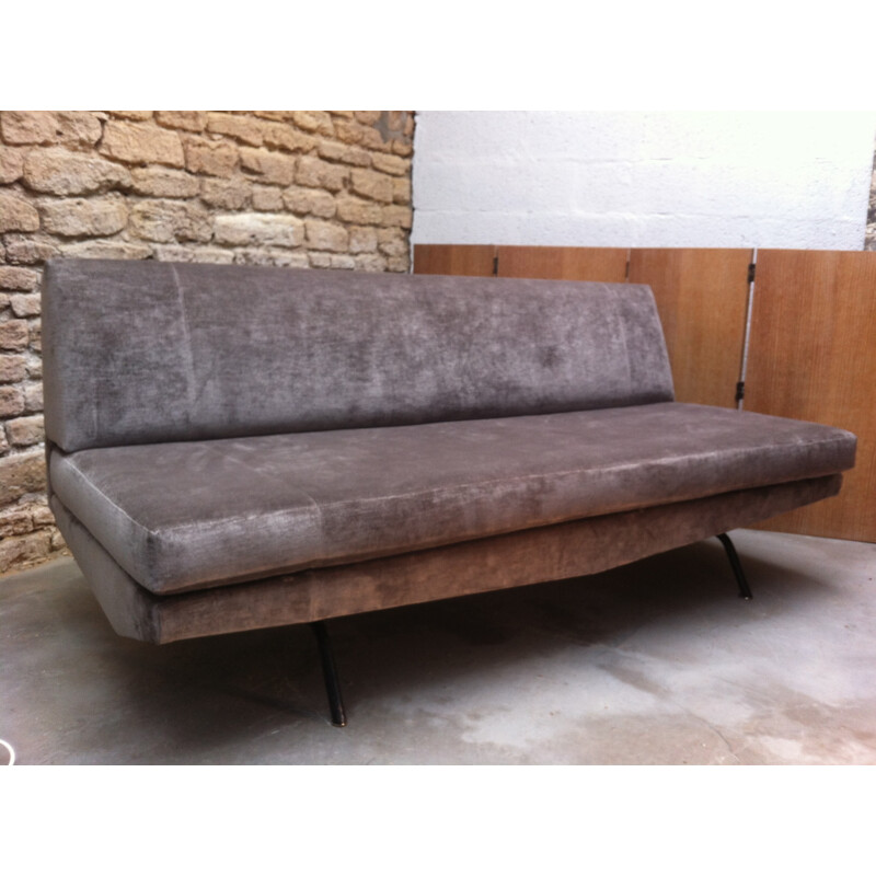 Mid century grey Daybed Sofa, Italy - 1960s