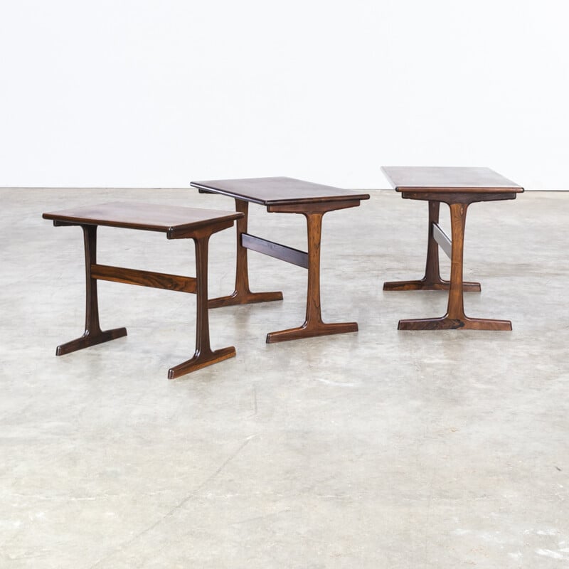 Set of palisander nesting tables by Kai Kristiansen for Vildbjerg Møbelfabrik - 1960s