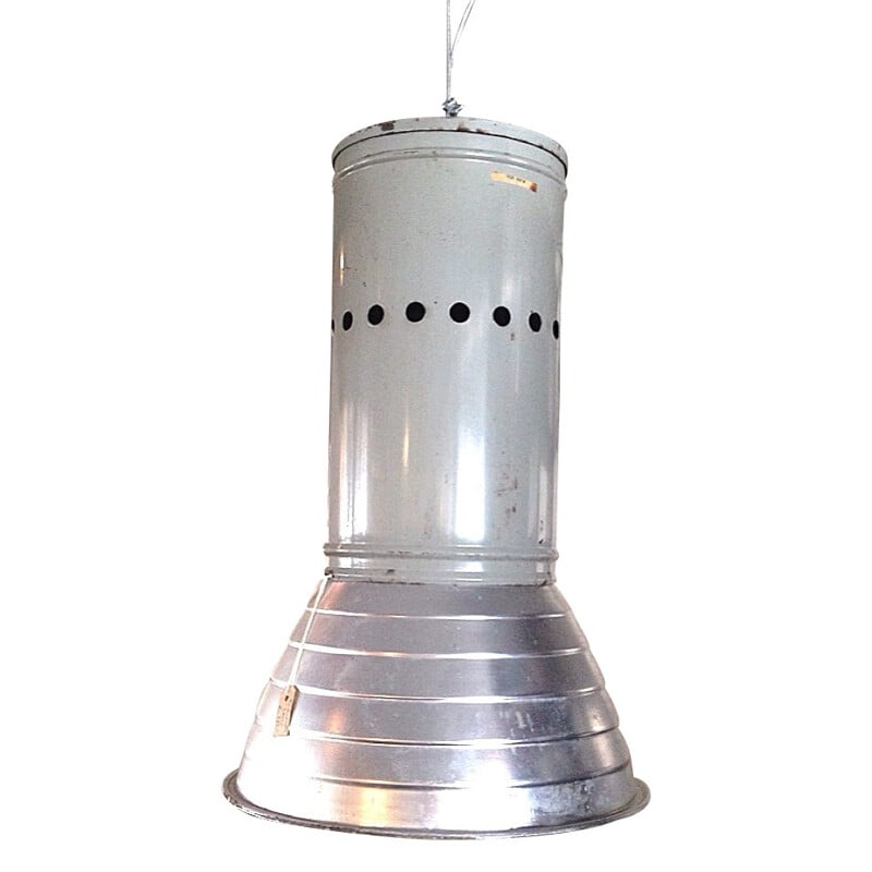 Industrial hanging lamp in metal and aluminium - 1960s