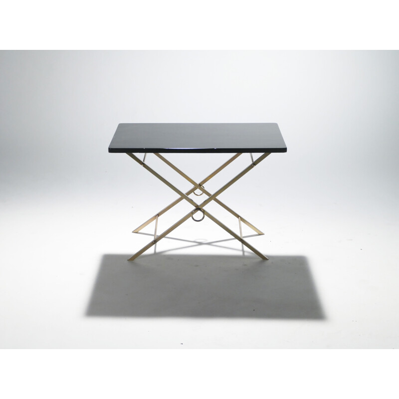 Lacquered brass side table - 1960s