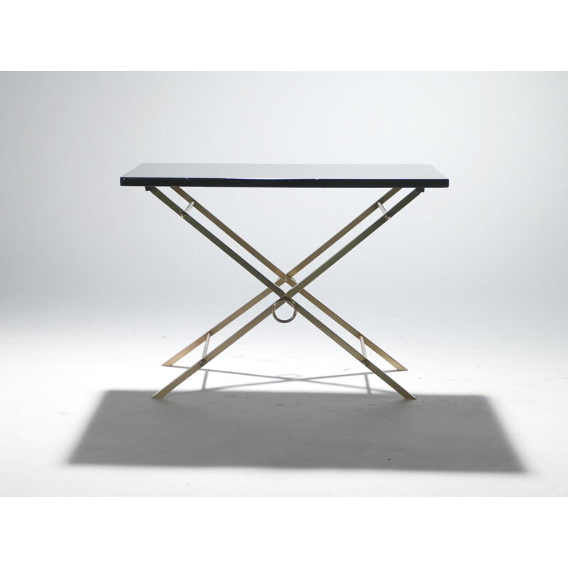 Lacquered brass side table - 1960s