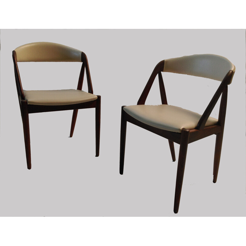 Set of 6 Model 31 dining chairs in teak by Kai Kristiansen for Schou-Andersens Møbelfabrik - 1960s