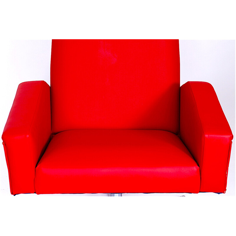 Pair of Red Adjustable Armchairs - 1970s