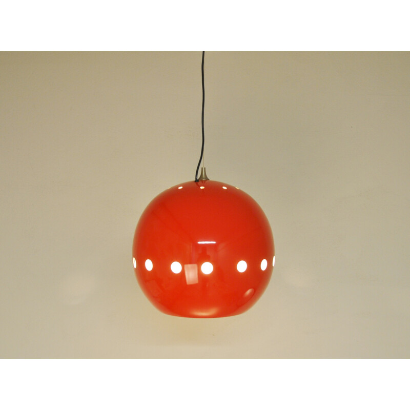 Mid-century Red Hanging Lamp by Goffredo Reggiani for Artimeta - 1970s