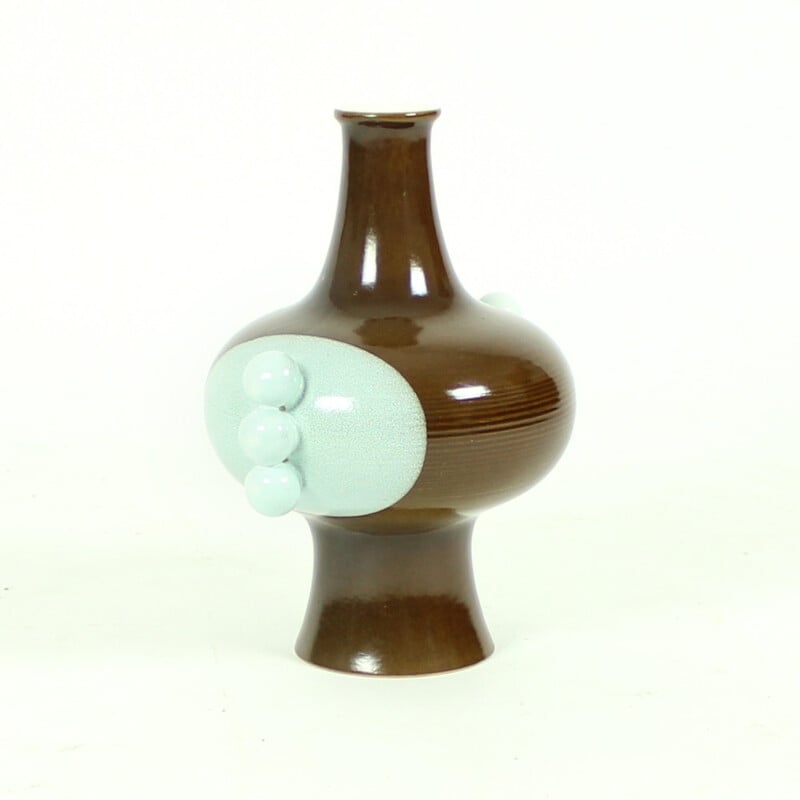 Vintage Glazed Porcelain Vase by Kravsk - 1960s