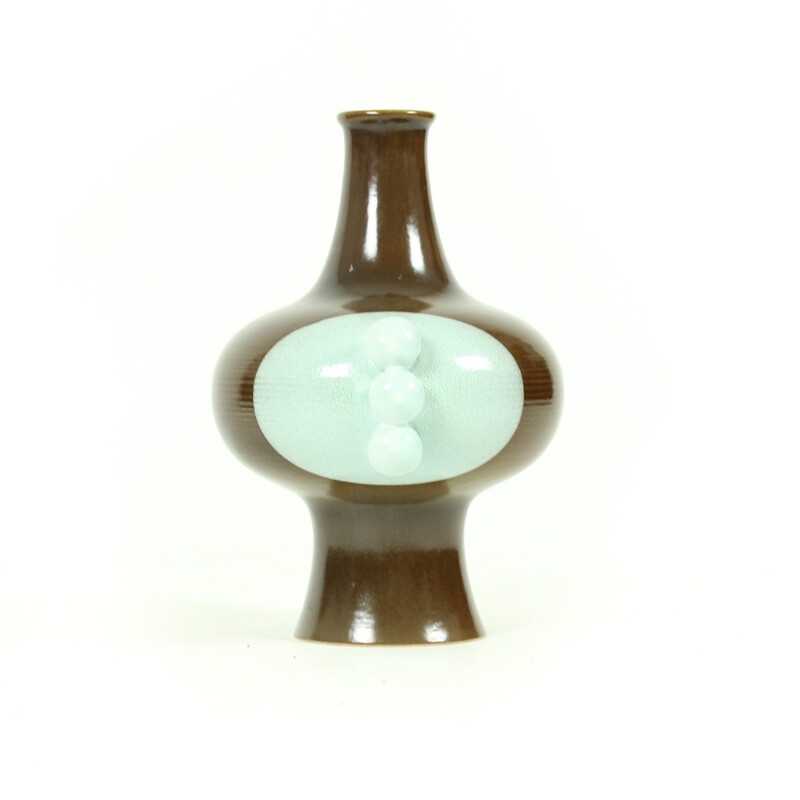 Vintage Glazed Porcelain Vase by Kravsk - 1960s