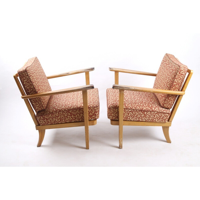 Vintage pair of armchairs by Thonet - 1940s