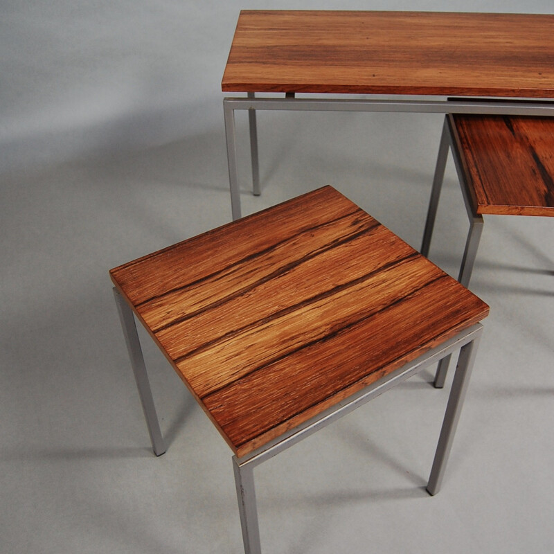 Set of mid-century nesting tables in rosewood - 1950s