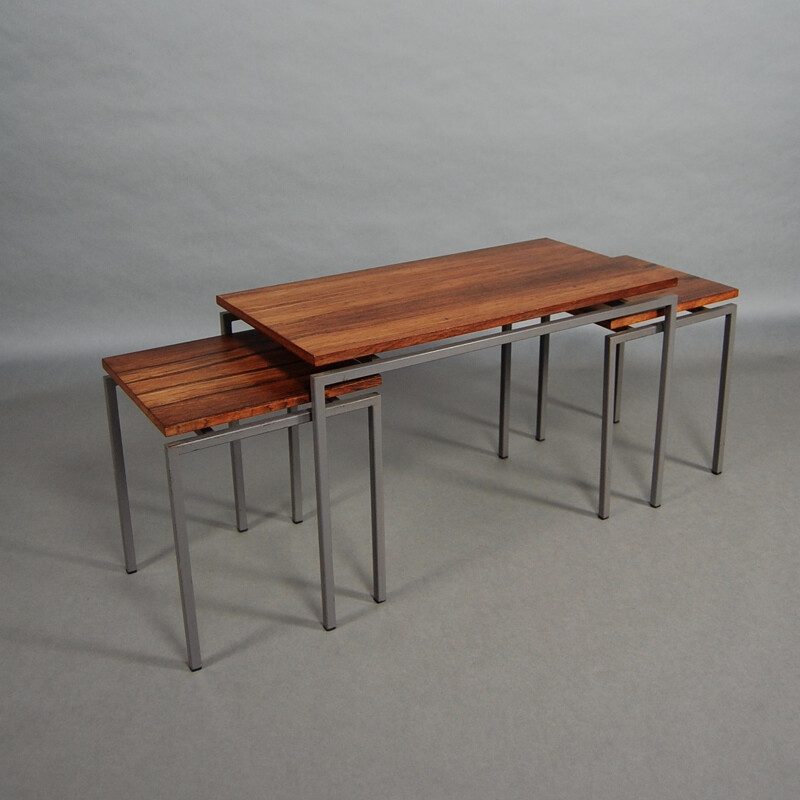 Set of mid-century nesting tables in rosewood - 1950s