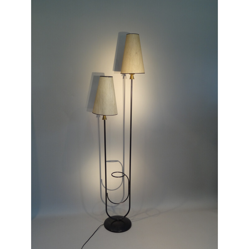 Vintage floor lamp with 2 lights - 1950s