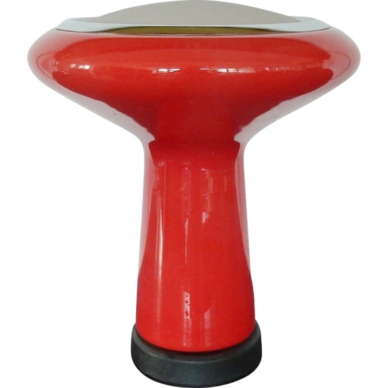 Table Lamp in red glass by Hiemstra Evolux - 1960s 