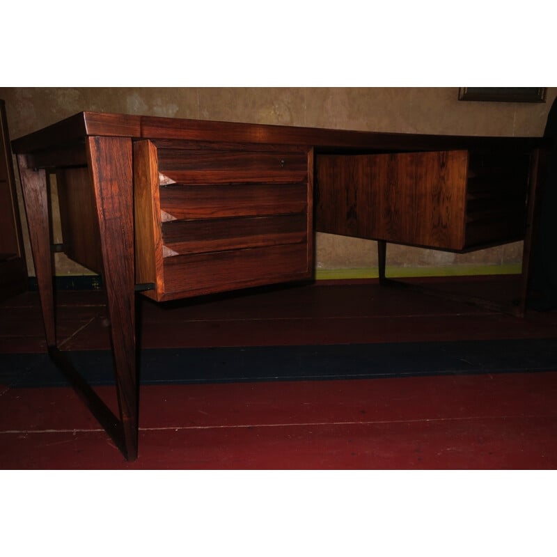 Vintage Rosewood Desk by Kai Kristiansen for Feldballes Mobelfabrik - 1960s