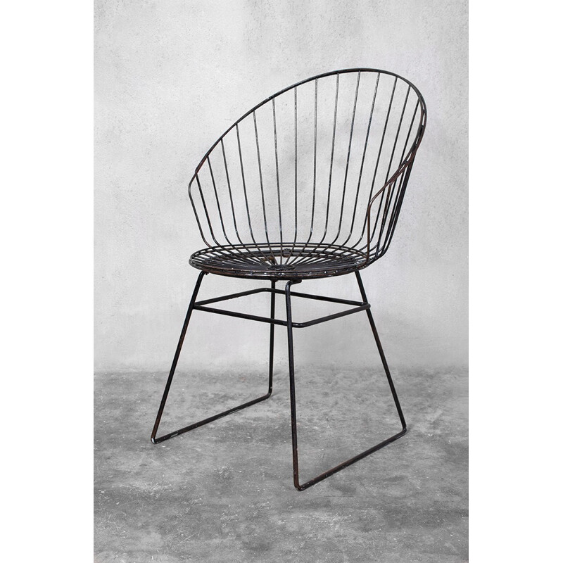 Vintage Wire Chair by Cees Braakman for Pastoe - 1950s 