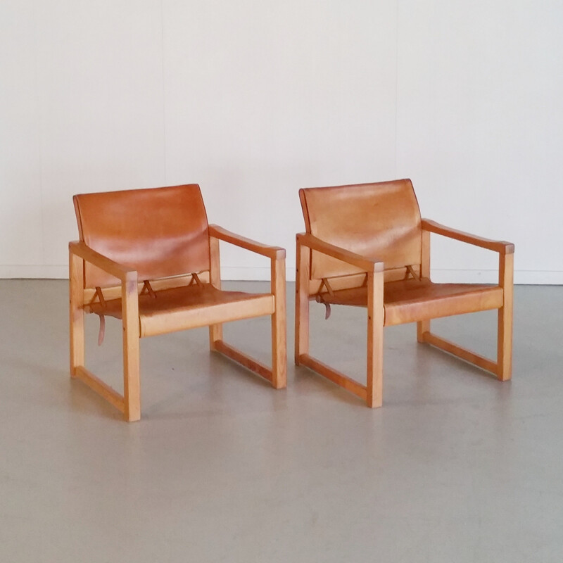 Vintage set of 2 Diana Safari armchairs by Karin Mobring - 1970s