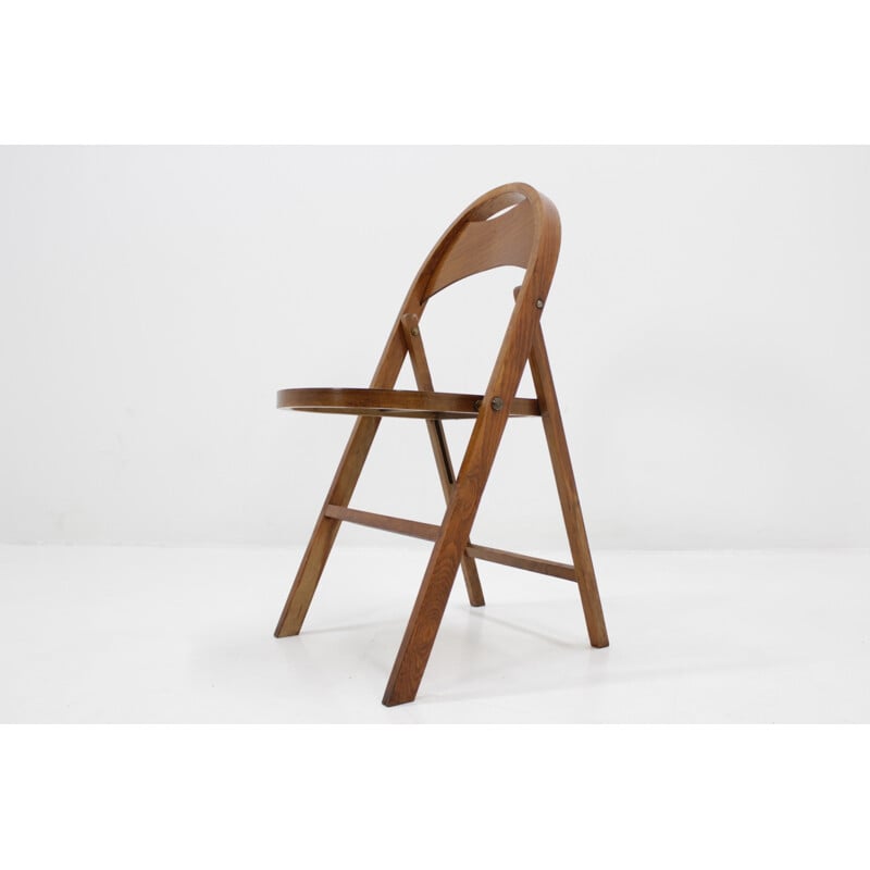 Vintage "B751" Bauhaus folding chair by Thonet - 1930s