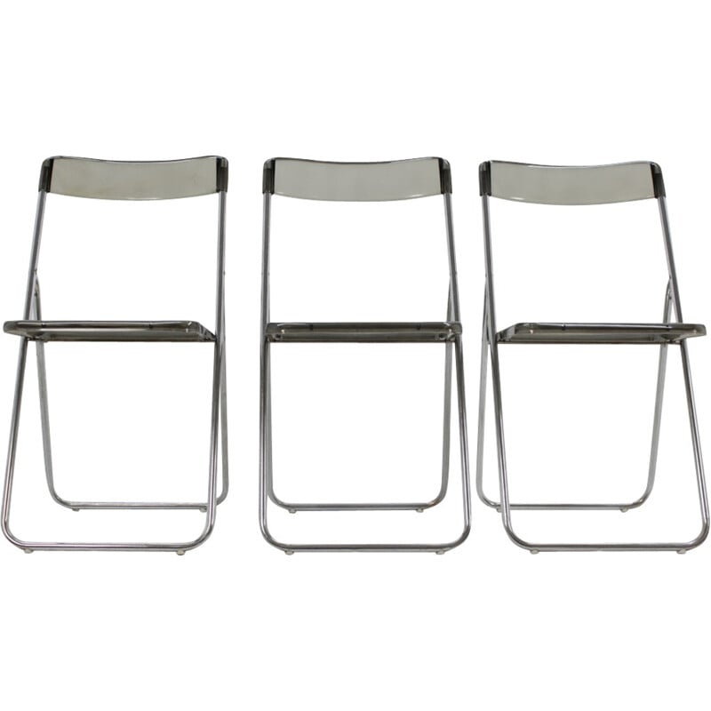 Set of three vintage folding chairs, Sweden - 1970s