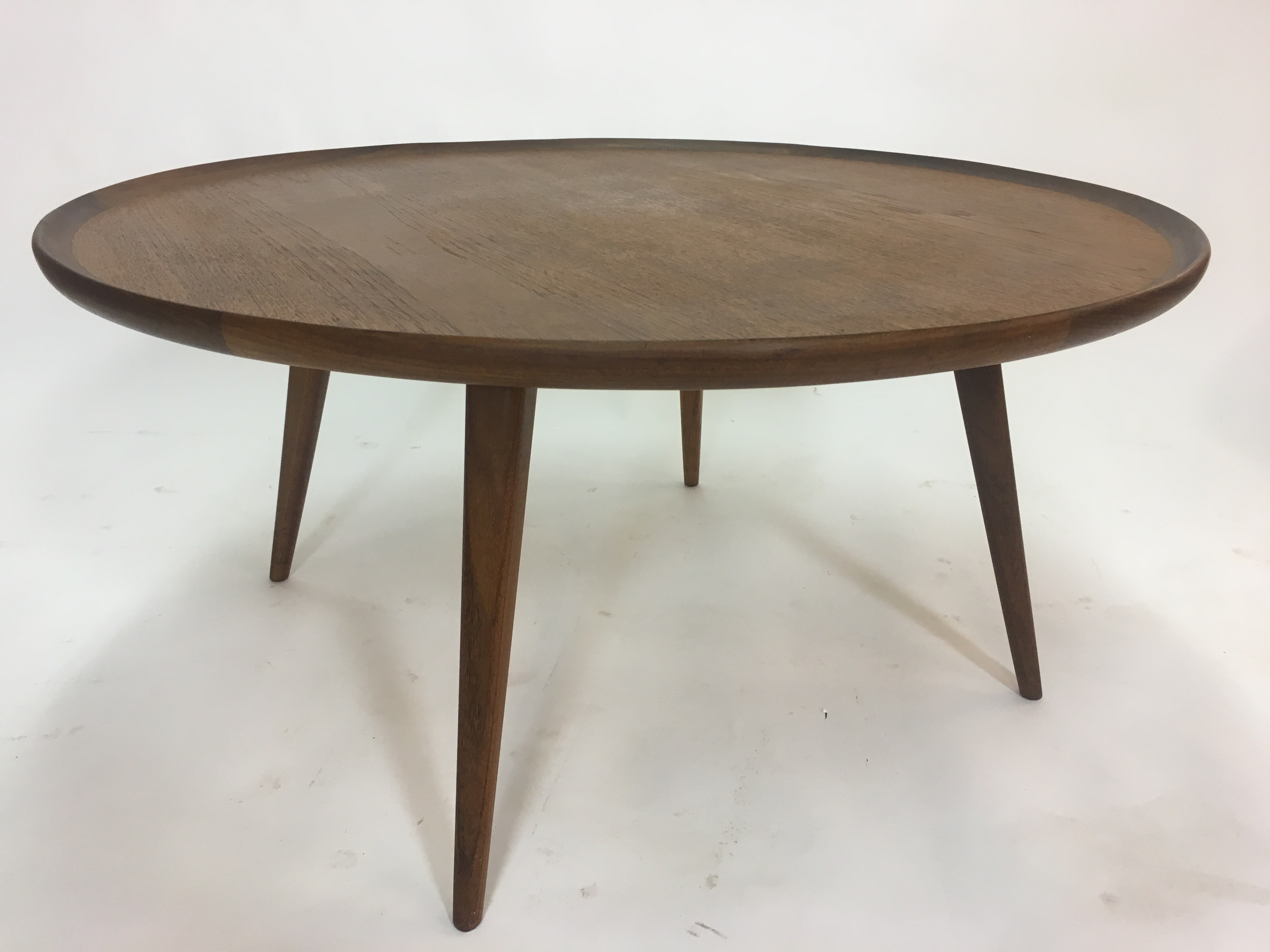 Vintage Round Teak Coffee Table - 1950s - Design Market