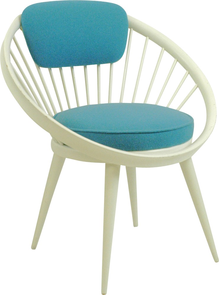 Vintage Circle Lounge Chair by Yngve Ekstrom 1960s