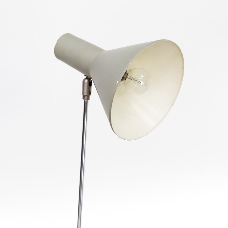 Vintage bendable floorlamp in leather, chrome and metal by Floris Fiedeldij for Artimeta - 1960s