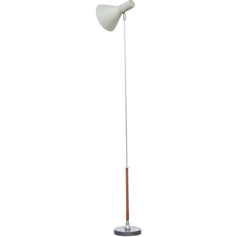 Vintage bendable floorlamp in leather, chrome and metal by Floris Fiedeldij for Artimeta - 1960s