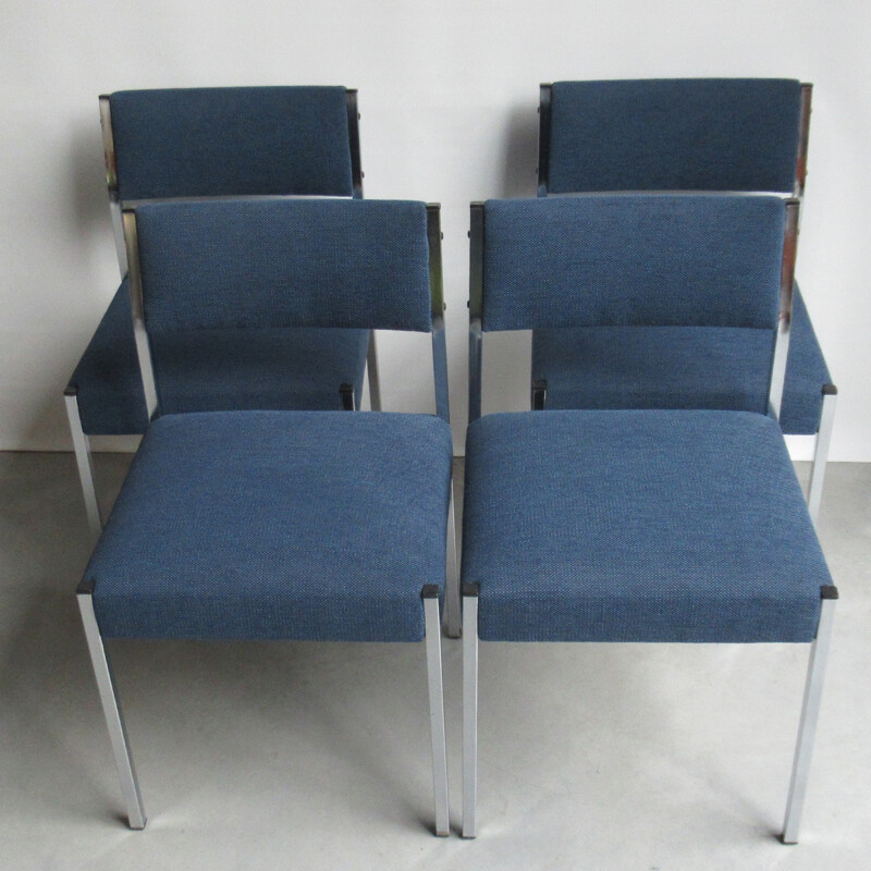 Set of 4 vintage Roma chairs by Pierre Guariche for Meurop - 1960s