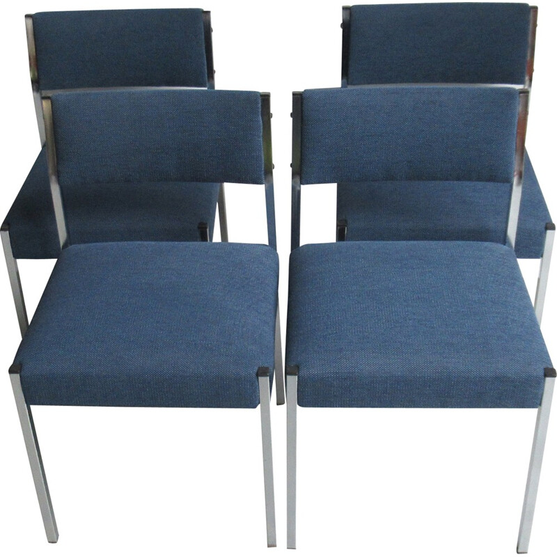 Set of 4 vintage Roma chairs by Pierre Guariche for Meurop - 1960s