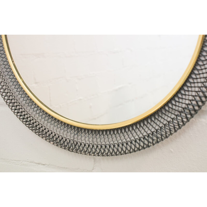 Circular Wire Wall Vintage Mirror - 1960s