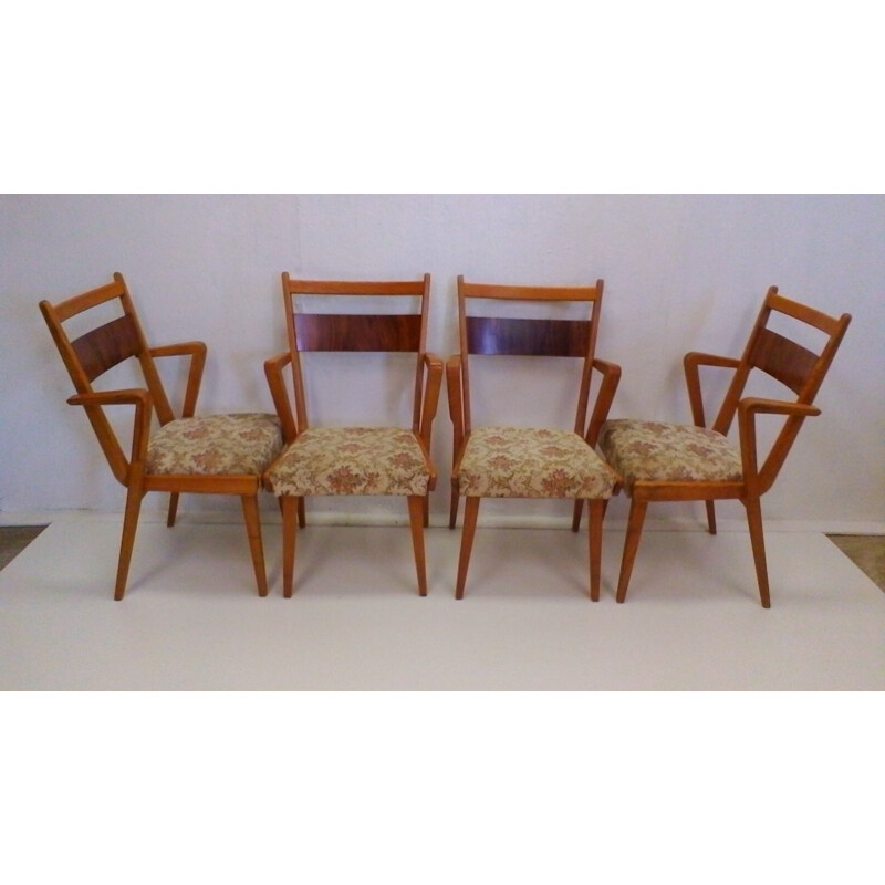 Set of 4 vintage JI-350 dining chairs for Jitona - 1960s