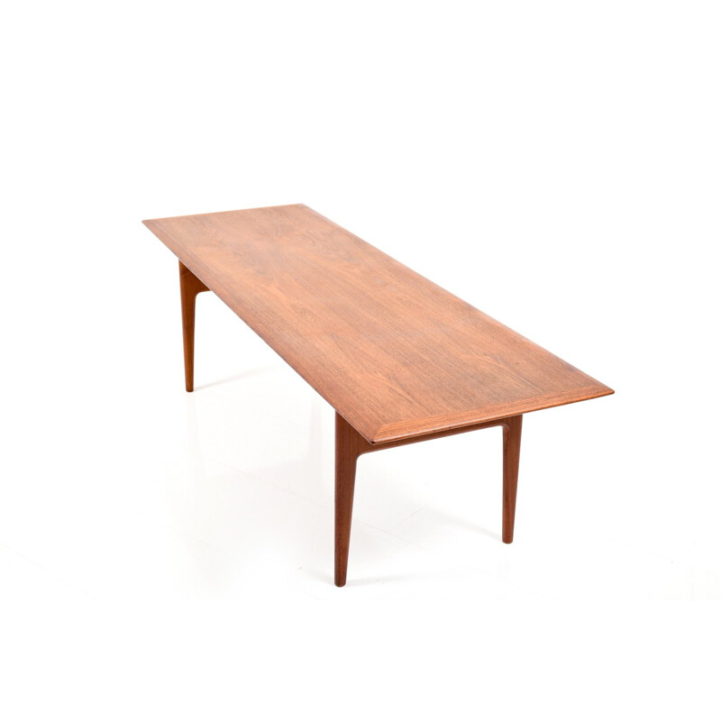 Vintage Danish rectangular side table in teak - 1960s