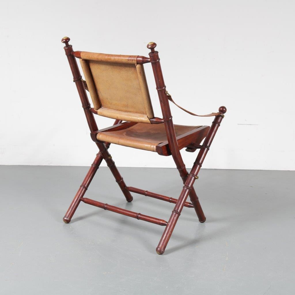 Vintage leather folding chair 1970s Design Market