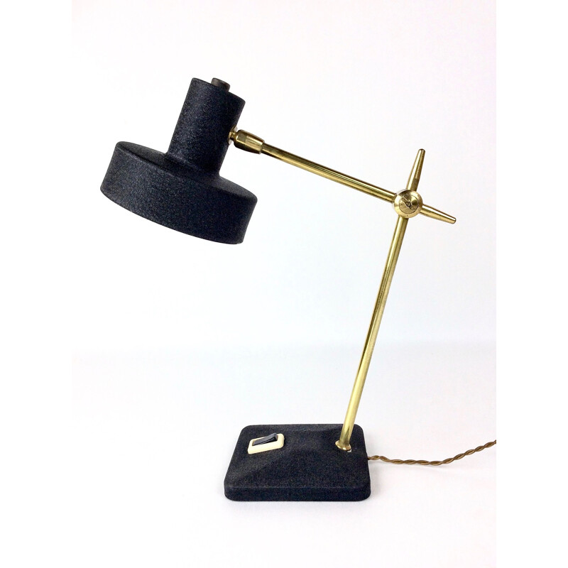 Vintage lamp in aluminum and brass - 1950s